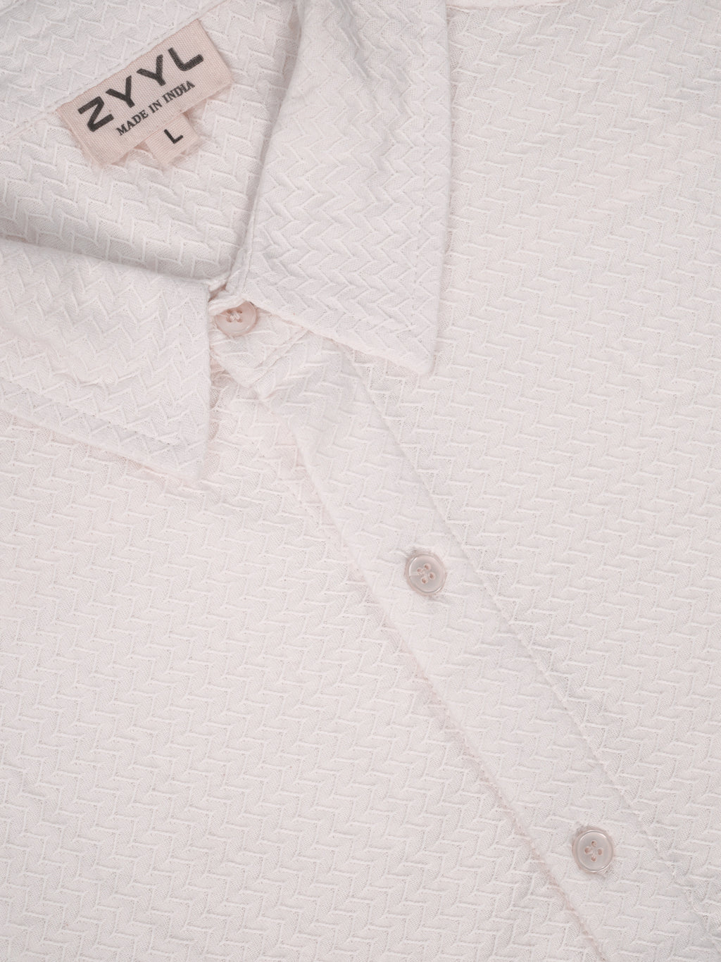 Ecru Micro-Texture Shirt
