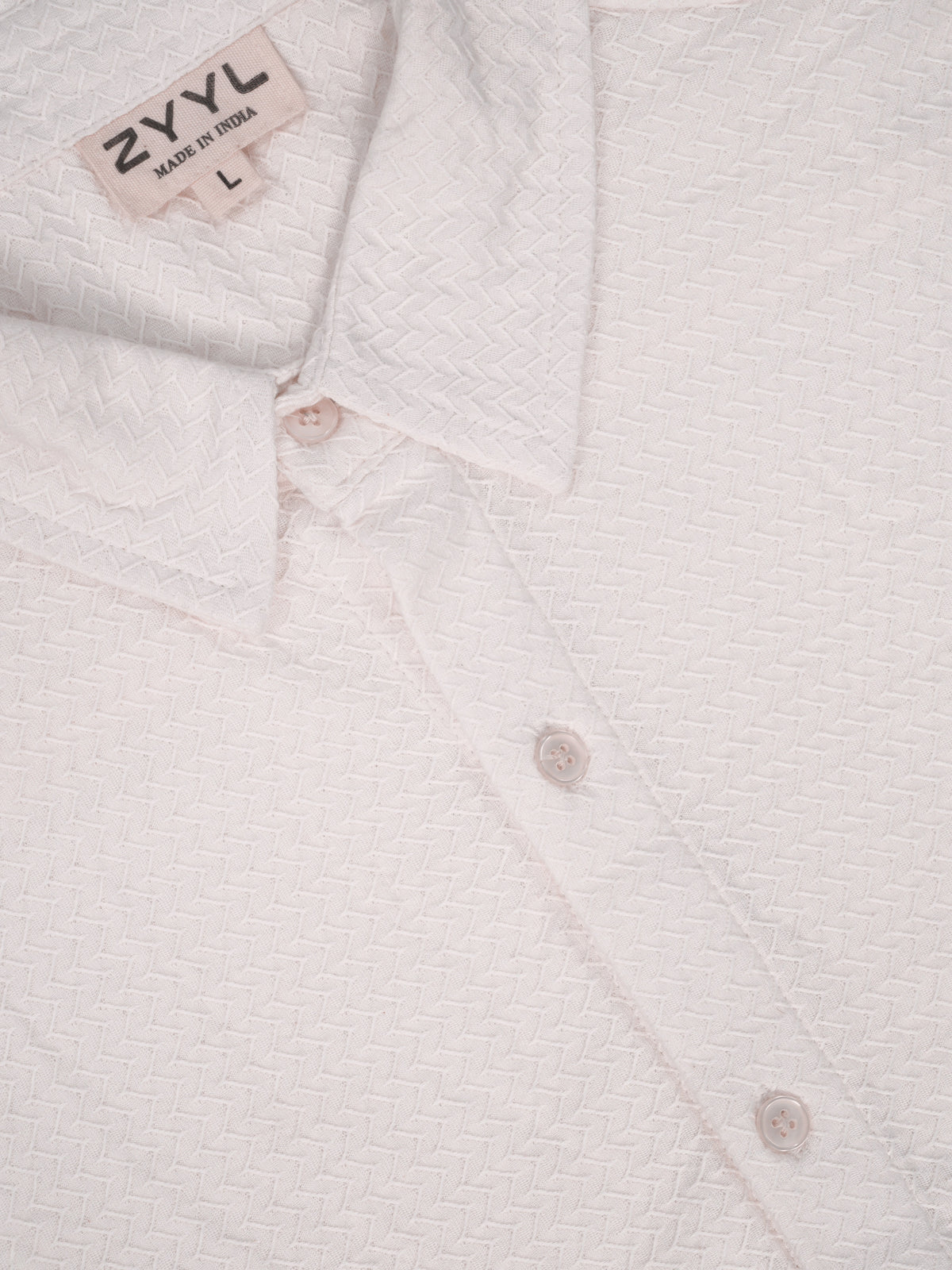 Ecru Micro-Texture Shirt