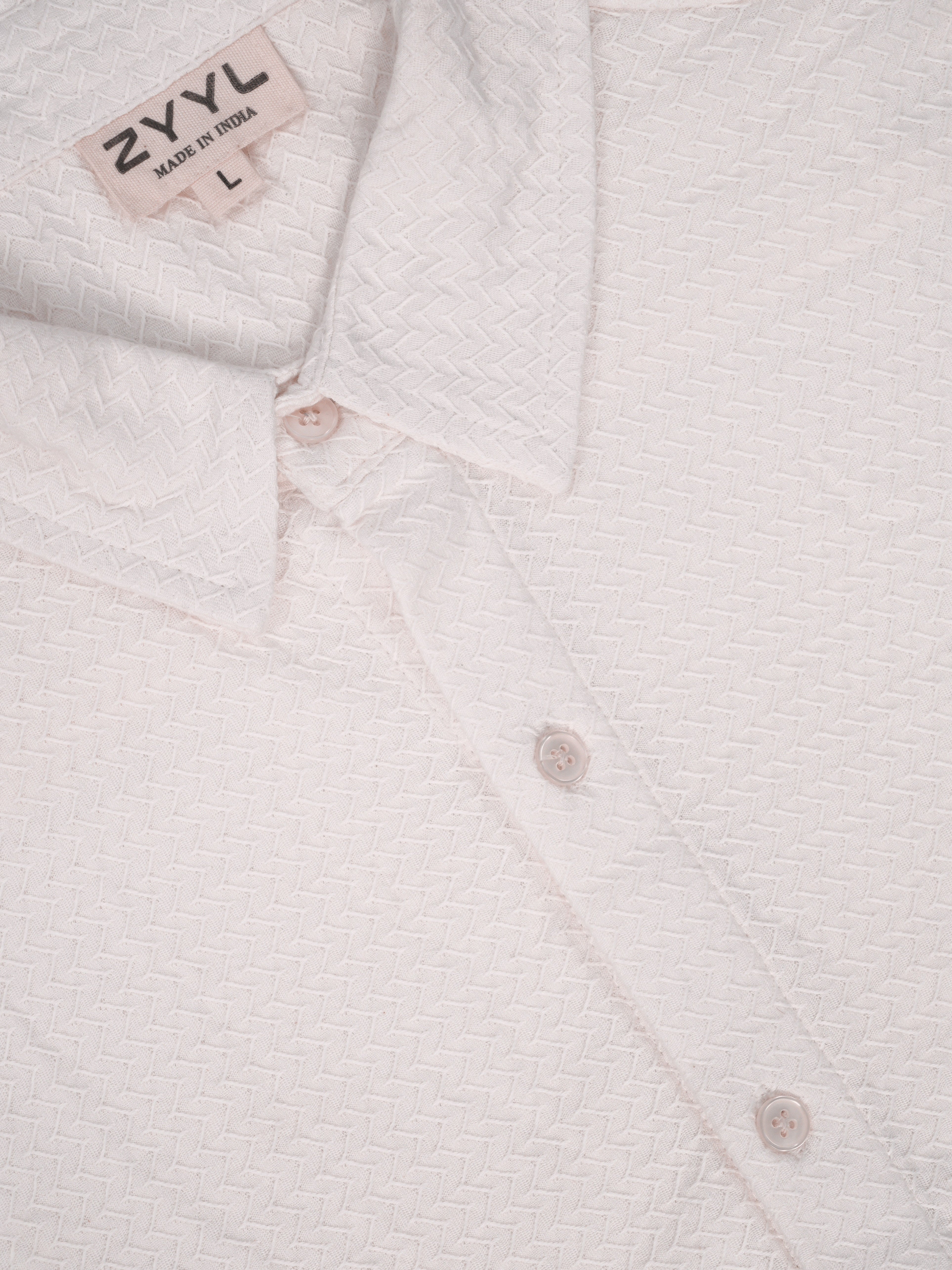 Ecru Micro-Texture Shirt