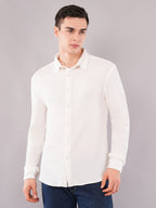 Ivory Textured Relaxed Shirt