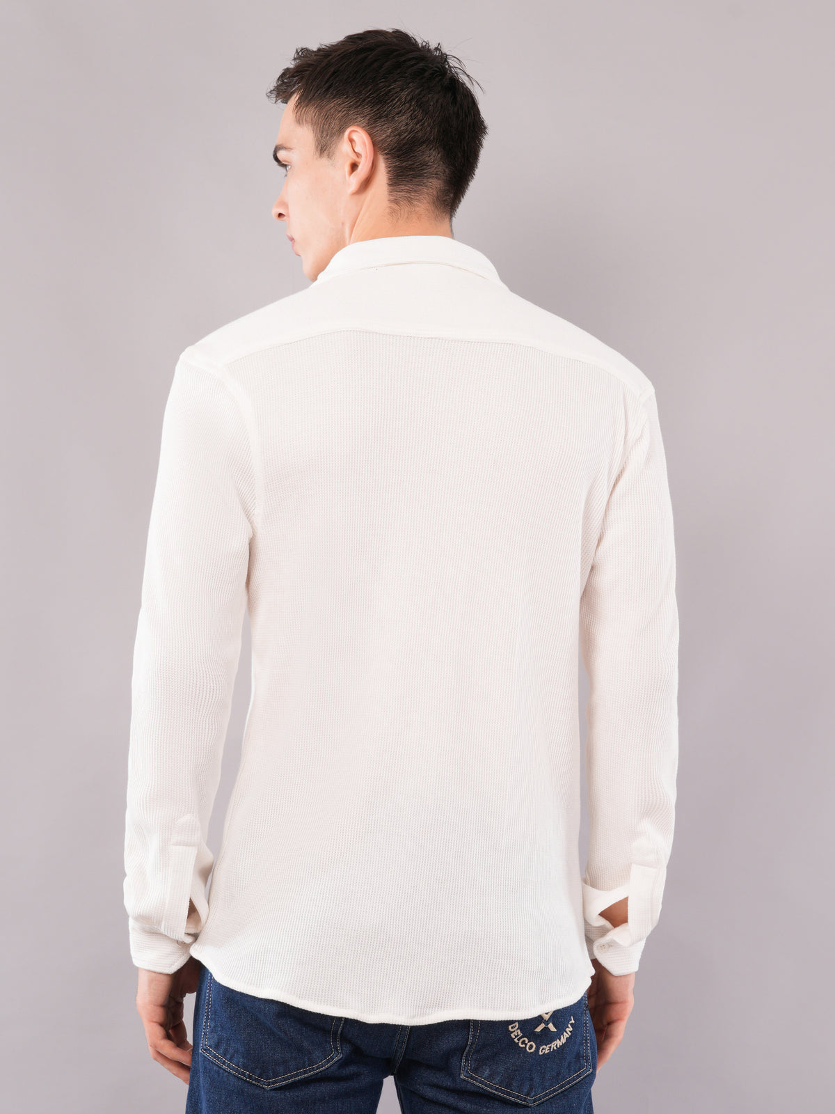 Ivory Textured Relaxed Shirt