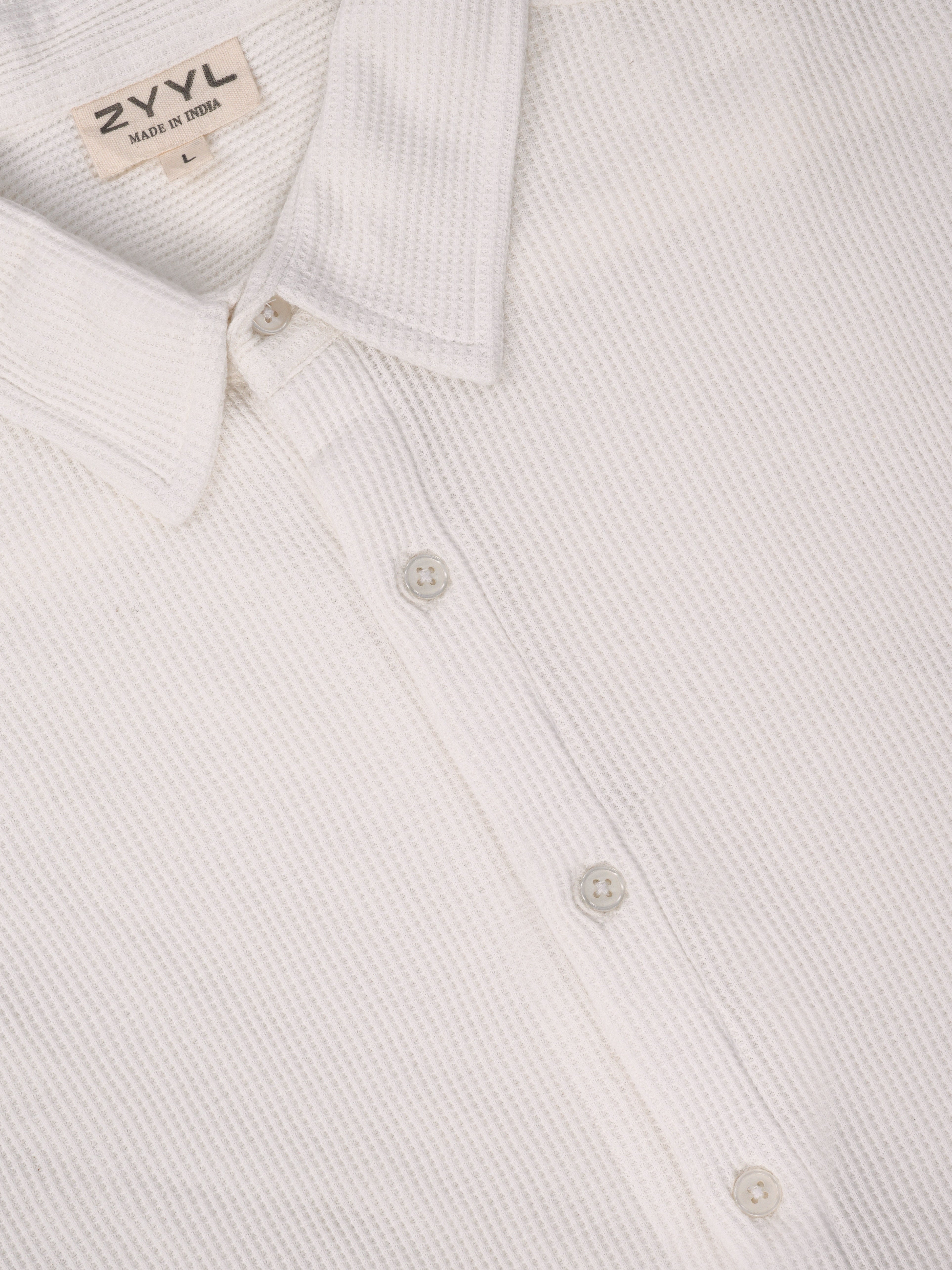Ivory Textured Relaxed Shirt