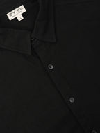 Jet Black Fluid-Texture Shirt