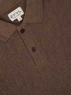 Mocha Textured Polo T-Shirt